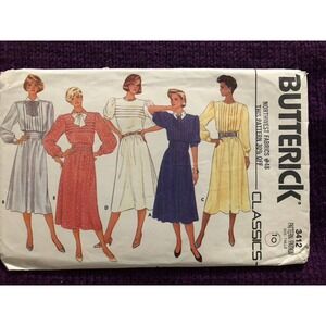 Butterick 3412 shirtwaist dress pattern sz 10